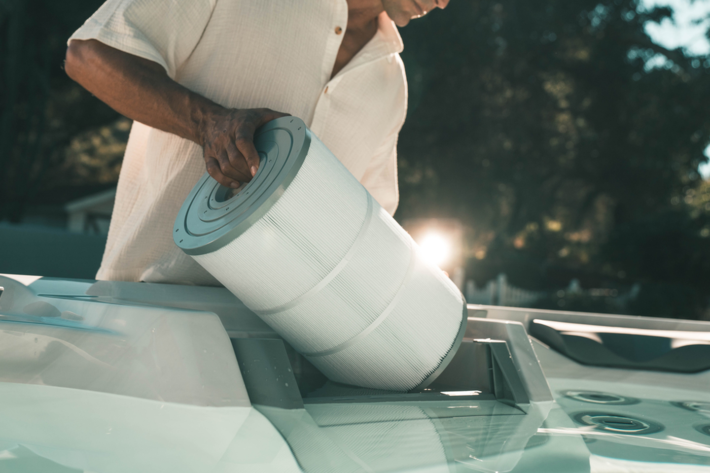 best way to clean hot tub filters